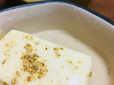 レンチンで☆とろーりチーズの湯豆腐